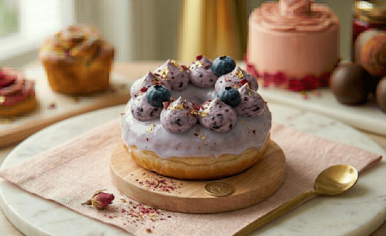 Blueberry Cream Donut view 1