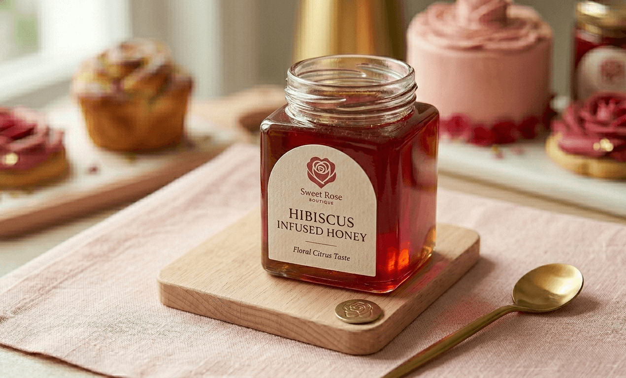 Hibiscus Infused Honey view 1