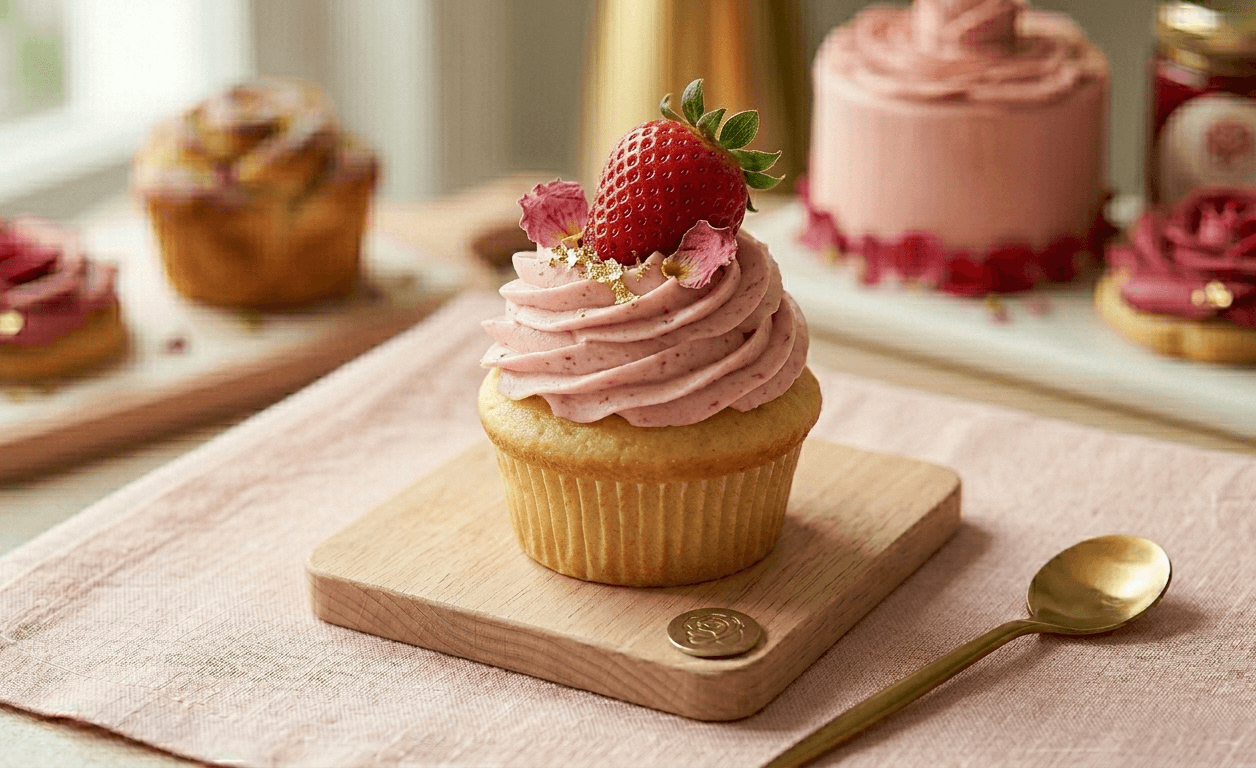 Strawberry Cream Cupcake view 1